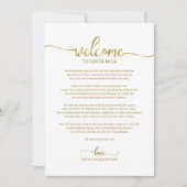 Het Onthaal van het Weekend van de bruiloft en de Kaart (Voorkant)