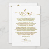 Het Onthaal van het Weekend van de bruiloft en de Kaart (Voorkant / Achterkant)