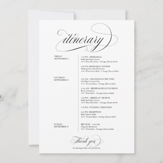 Het Onthaal van het Woensdag Onthaal van de bruilo Kaart (Achterkant)