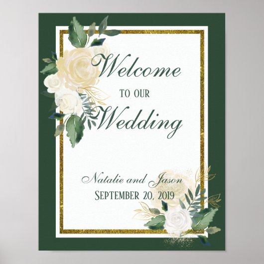 Het Onthaal van ivoren, Witte en Juniper Waterverv Poster (Voorkant)