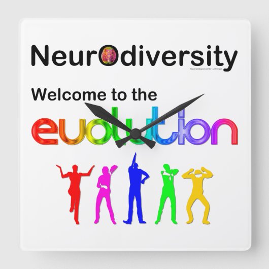 Het Onthaal van Neurodiversity aan de Evolutie Vierkante Klok (Voorkant)
