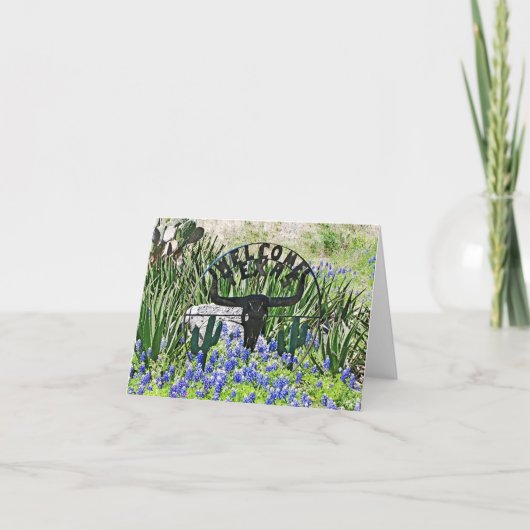 Het Onthaal van Texas Bluebonnet Kaart (Voorkant)