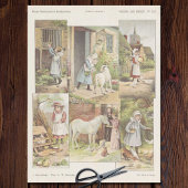 Het ontkoppelen van landbouwhuisdieren tissuepapier