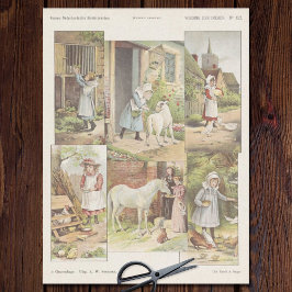 Het ontkoppelen van landbouwhuisdieren tissuepapier