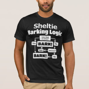 Het Ontschorsen van Sheltie Logica T-shirt