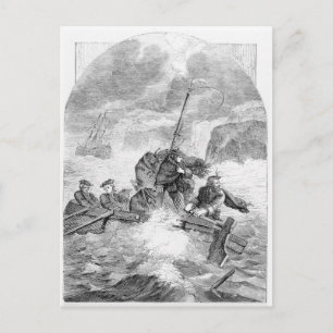 Het ontsnappen van de jonge voortender briefkaart