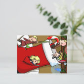 Het ontsnappen van tinies aan briefkaart (Staand voorkant)