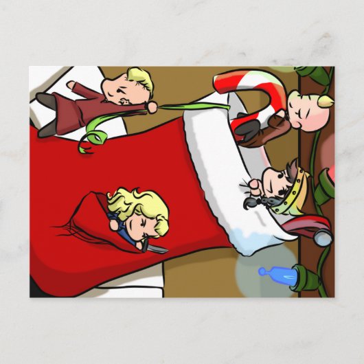 Het ontsnappen van tinies aan briefkaart (Voorkant)