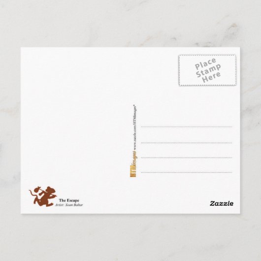 Het ontsnapping briefkaart (Achterkant)