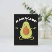Het ontspannen van Avocado Yoga Moeder Briefkaart (Staand voorkant)