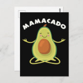 Het ontspannen van Avocado Yoga Moeder Briefkaart (Voorkant / Achterkant)