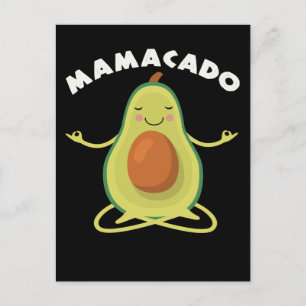 Het ontspannen van Avocado Yoga Moeder Briefkaart
