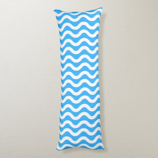Het ontspannen van gele blauwe golven die de Licha Lichaamskussen (Achterkant (Verticaal))