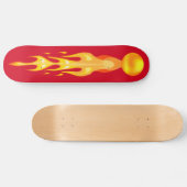 Het ontvlammen van de hete drakenbal in rood & gee persoonlijk skateboard (Horizontaal)