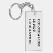 Het ontwaken: kolonialisme is geen bevrijding sleutelhanger (Voorkant Links)