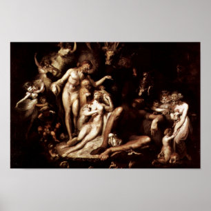 Het ontwaken van de griekse koningin Titania door  Poster