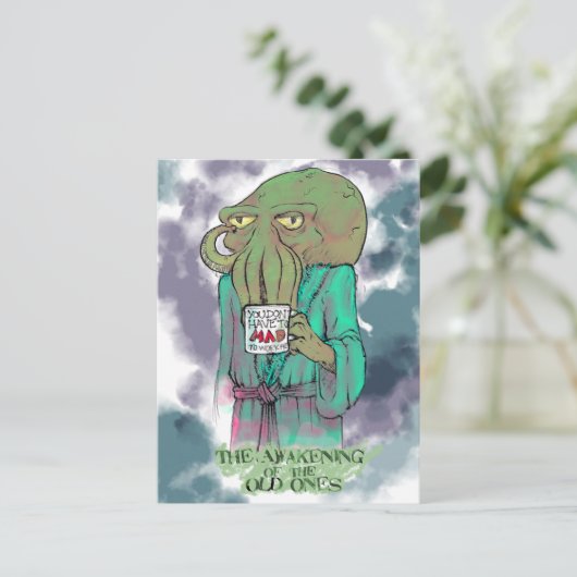 Het ontwaken van de oude briefkaart (Staand voorkant)