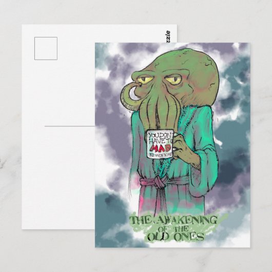 Het ontwaken van de oude briefkaart (Voorkant / Achterkant)