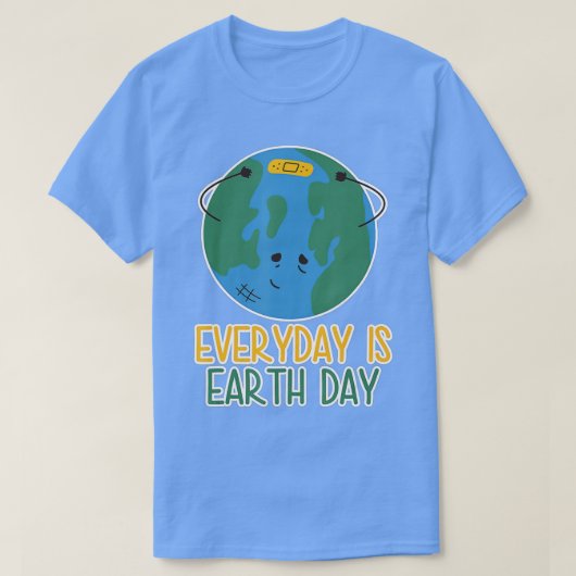 Het ontwerp op de dag van de Koele Aarde verliest T-shirt (Design voorkant)