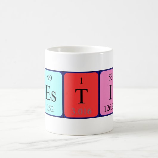 Het ontwerp periodieke lijstnaam mok (Center)