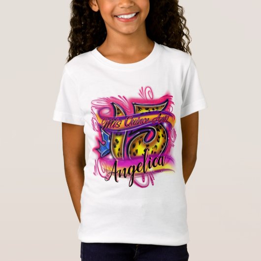 Het ontwerp T-Shirt van Airborstel Mis Quince Anos (Voorkant)
