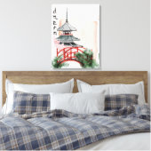 Het ontwerp uit de Okinawa-reeks 10 Canvas Afdruk (Insitu (Slaapkamer))