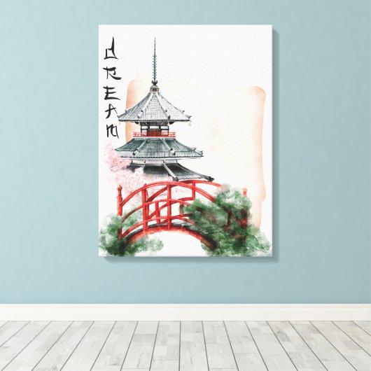 Het ontwerp uit de Okinawa-reeks 10 Canvas Afdruk (Insitu (Houten vloer))