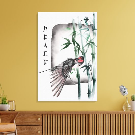 Het ontwerp uit de Okinawa-reeks 11 Canvas Afdruk (Insitu (Woonkamer))