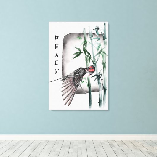 Het ontwerp uit de Okinawa-reeks 11 Canvas Afdruk (Insitu (Houten vloer))