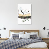 Het ontwerp uit de Okinawa-reeks 12 Canvas Afdruk (Insitu (Slaapkamer))