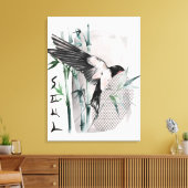 Het ontwerp uit de Okinawa-reeks 14 Canvas Afdruk (Insitu (Woonkamer))
