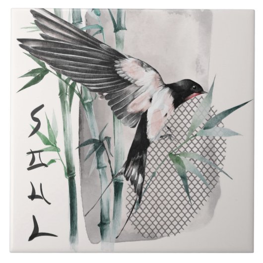 Het ontwerp uit de Okinawa-reeks 14 Tegeltje (Voorkant)