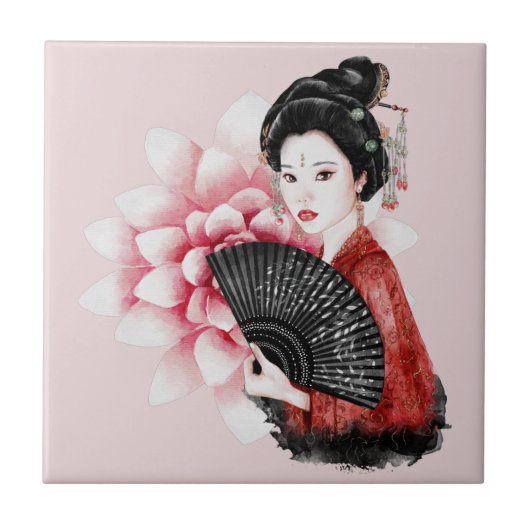 Het ontwerp uit de Okinawa-reeks 34 Tegeltje (Voorkant)