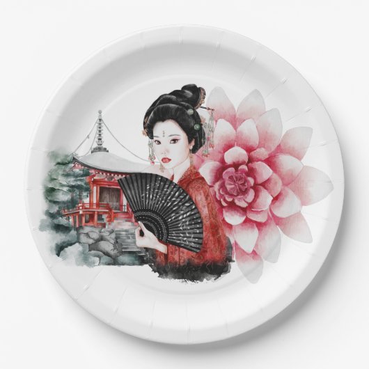 Het ontwerp uit de Okinawa-reeks 36 Papieren Bordje (Voorkant)