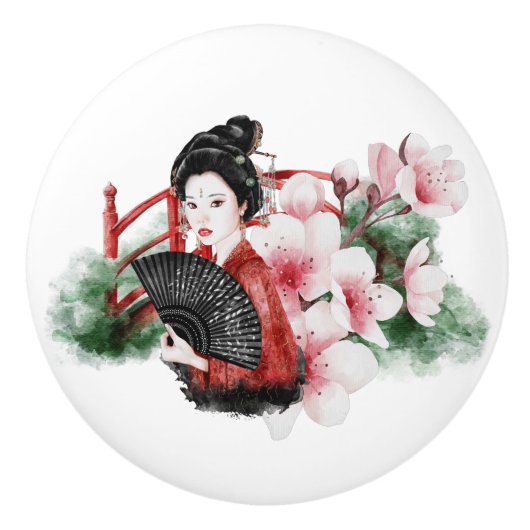 Het ontwerp uit de Okinawa-reeks 38 Keramische Knop (Voorkant)