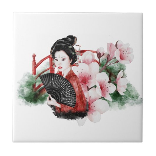 Het ontwerp uit de Okinawa-reeks 38 Tegeltje (Voorkant)