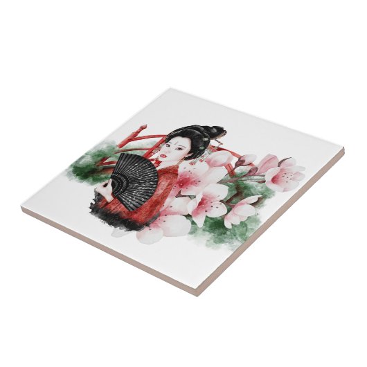 Het ontwerp uit de Okinawa-reeks 38 Tegeltje (Zijkant)