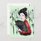 Het ontwerp uit de Okinawa-reeks 40 Briefkaart (Voorkant / Achterkant)