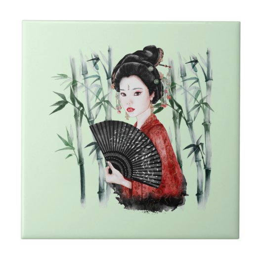Het ontwerp uit de Okinawa-reeks 40 Tegeltje (Voorkant)