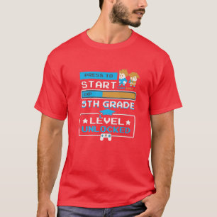 Het ontwerp van de 5de klasse Onvergrendelde video T-shirt