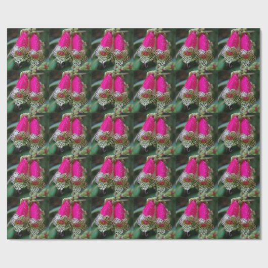 Het Ontwerp van de Bloem van de luipaard Cadeaupapier (Vlak)