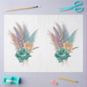Het ontwerp van de Boho Bouquet reeks 12 Tissuepapier (Craft)