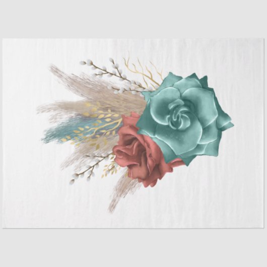 Het ontwerp van de Boho Bouquet reeks 13 Tissuepapier (Voorkant)