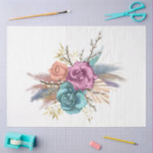 Het ontwerp van de Boho Bouquet reeks 7 Tissuepapier (Craft)