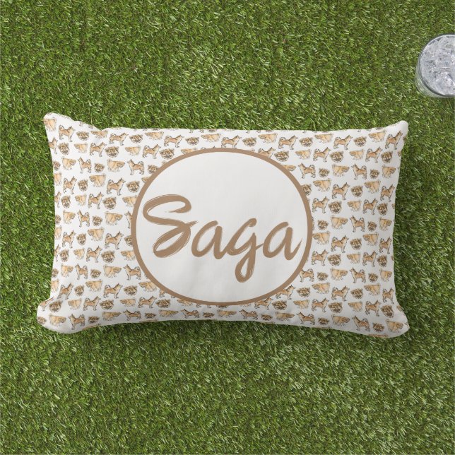 Het ontwerp van de buitenhond gooit kussen met dou (Gras)