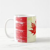 het ontwerp van de  canadese vlag voor de mok van  (Links)