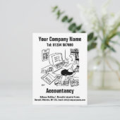 Het ontwerp van de Cartoon van de boekhouding aan  Briefkaart (Staand voorkant)