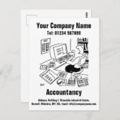 Het ontwerp van de Cartoon van de boekhouding aan  Briefkaart (Voorkant / Achterkant)