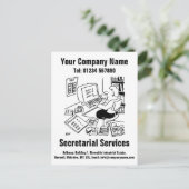 Het Ontwerp van de Cartoon van de Diensten van het Briefkaart (Staand voorkant)