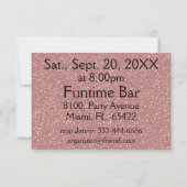 Het ontwerp van de dames nachtuitnodiging kaart (Achterkant)